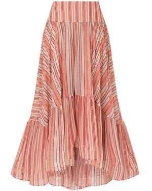 Zimmermann Bohemien Rebellion Midi Skirt - Pink