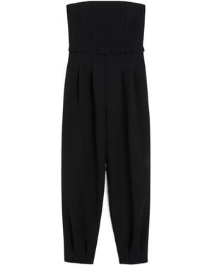Max Mara Pianoforte Voghera Strapless Jumpsuit - Black