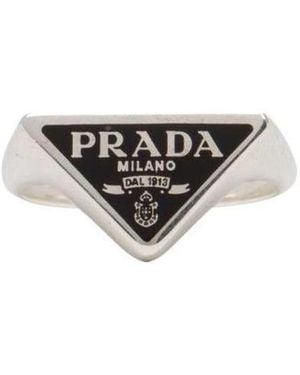 Prada Symbole Ring - White