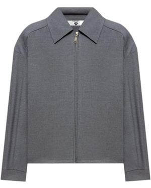 Twinset Classic Zip-Up Casual Jacket - Gray