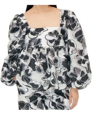 Stine Goya Square Neck Long Sleeve Top - Black