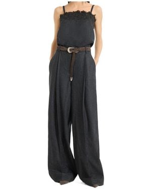 Brunello Cucinelli Flannel Jumpsuit - Black