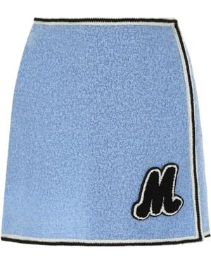 Miu Miu Monogram Bouclé Miniskirt - Blue