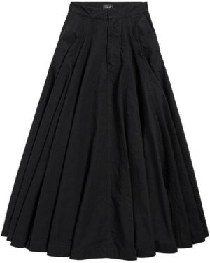 Balenciaga Godet Maxi Skirt - Black
