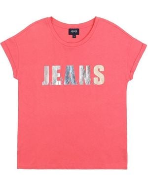 Armani Jeans Logo Printed T-Shirt - Pink