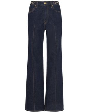 Ulla Johnson The Agatha Straight Leg Pintuck Jean - Blue
