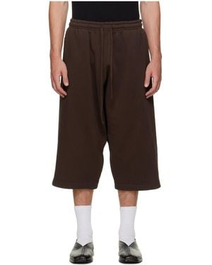 Entire studios Drop-Waist Drawstring Shorts - Brown