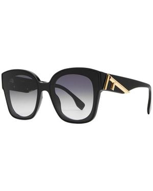 Fendi Round Square-Frame Sunglasses - Metallic