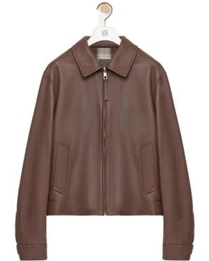 Loewe Reversible Leather Jacket - Brown