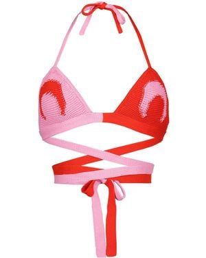 Marine Serre Bikinis - Red