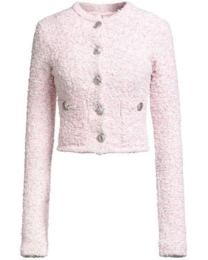 Balenciaga Fashionable And Simple Tweed Coat - Pink