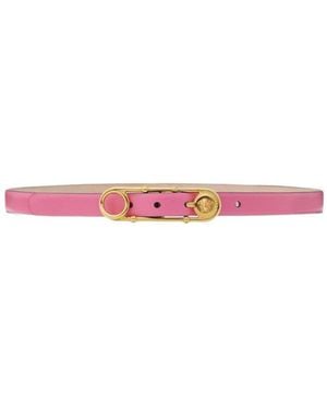 Versace Medusa Plaque Safety Pin Belt - Pink
