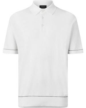 Brioni Knit Polo Shirt - White