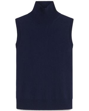 Sportmax Ardenza Roll Neck Sleeveless Vest - Blue