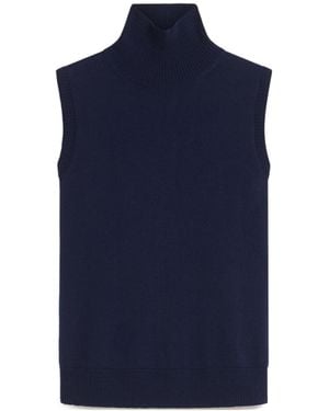 Sportmax Ardenza Roll Neck Sleeveless Vest - Blue