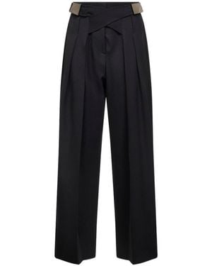 The Attico The Pleated Trousers - Black