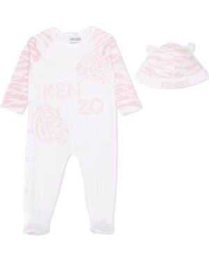 KENZO Tiger Friend Printed Jumpsuit - White