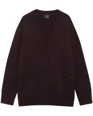 Anine Bing Buttoned Pocket Cardigan - Purple