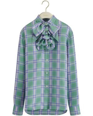 Dior Blouse With Removable Bow - Blue