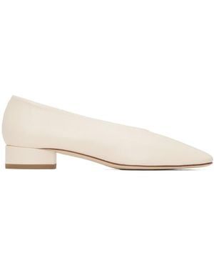 Aeyde Delia Square-Toe Ballet Flats - Natural