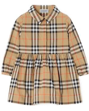 Burberry Check Cotton Dress - Metallic
