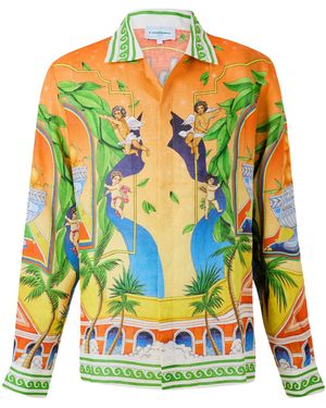 CASABLANCA Collared Longsleeve Shirt - Green