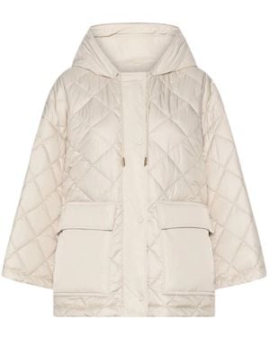 Marella Quilted Hooded Padded Jacket - Natural