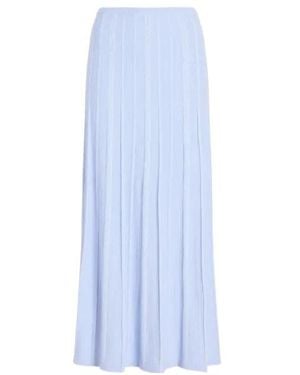 Proenza Schouler Morena Textured Knit Maxi Skirt - Blue