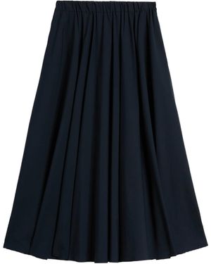 Aspesi Stretch Poplin Skirt - Blue