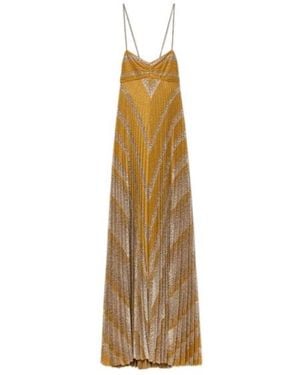 forte_forte Mydress Pleated Maxi Dress - Metallic