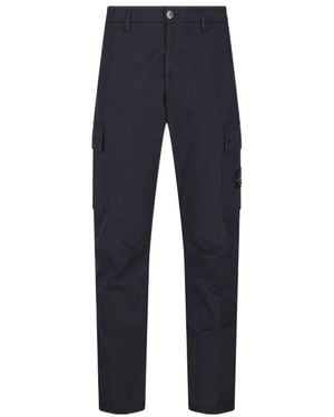 Stone Island Cargo-Pocket Trousers - Blue