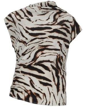 Ganni Patterned Top - Grey