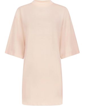 Loulou de Saison Ayaz Lds Crew Neck Mini Dress - Natural