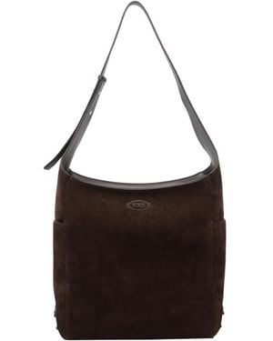 Tod's Suede Shoulder Bag - Brown