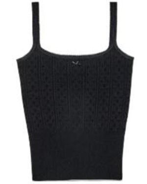 JW Anderson Jw Anderson Knitted Pointelle Cami Top - Black