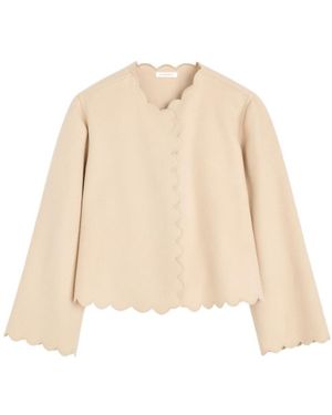 By Malene Birger Vibetta Scalloped-Edge Jacket - Natural