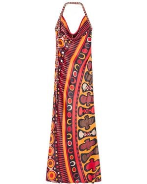 maxi strapless beach dresses Sold Vintage Emilio Pucci Silk Jersey Print Long Sleeve Day Dress 1960 –  Palm Beach Vintage main image 1