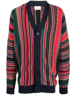 Drole de Monsieur Logo Knitted Cardigan - Red