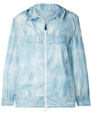 Moncler Printed Hooded Jacket - Blue