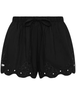 SIR. Klara Broderie Shorts - Black