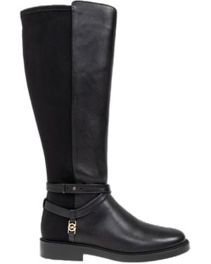 MICHAEL Michael Kors Abigail Logo Plaque Boots - Black