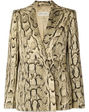 Dries Van Noten Snake Print Jacket - Metallic