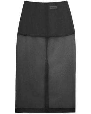 Frankie Shop Peri Sheer Midi Skirt - Grey