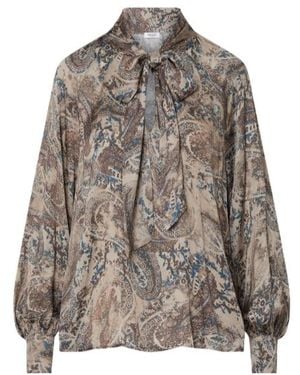 Liu Jo Printed Satin Blouse - Brown