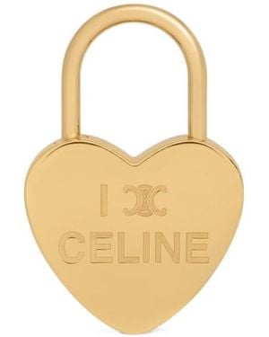 Celine Charms Heart Padlock - White
