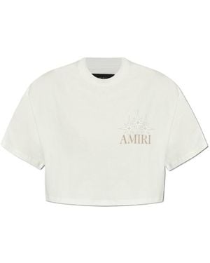 Amiri Crop T-Shirt in Black | Lyst
