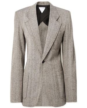 Bottega Veneta Single Breasted Blazer - Grey