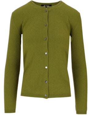 Lela Rose Crew-Neck Cardigan - Green