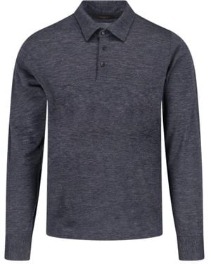 Zanone Virgin Wool Polo Shirt - Blue