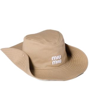 Miu Miu Drill Hat - Natural